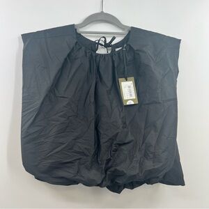 TELA ghiacciolo sleeveless puffed crop top in black size US XS NWT $245